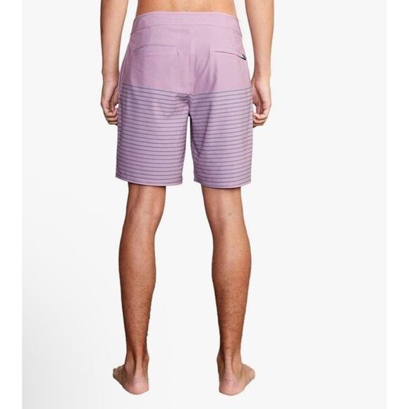 RVCA Standard Curran Swim Trunks Board Shorts Purple Sz 36 Mid Length 18" NWT - Picture 2 of 16